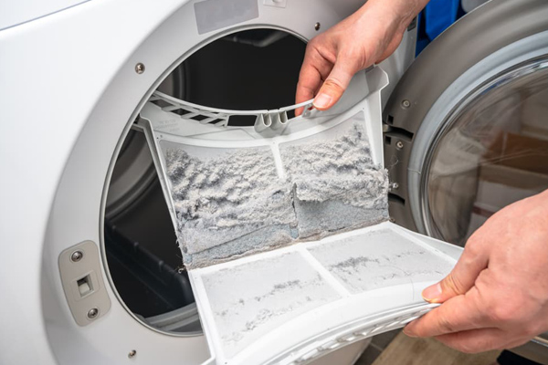 Trap Dryer Lint inside the Washing Machine